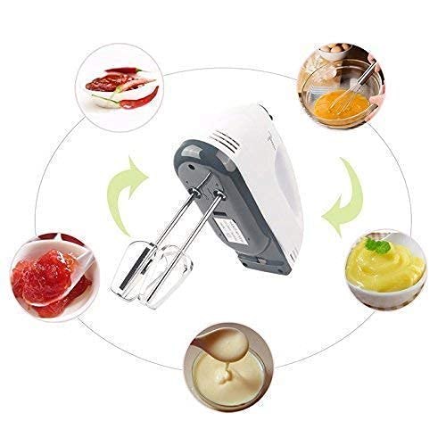 White 7-Speed Electric Hand Mixer And Blender