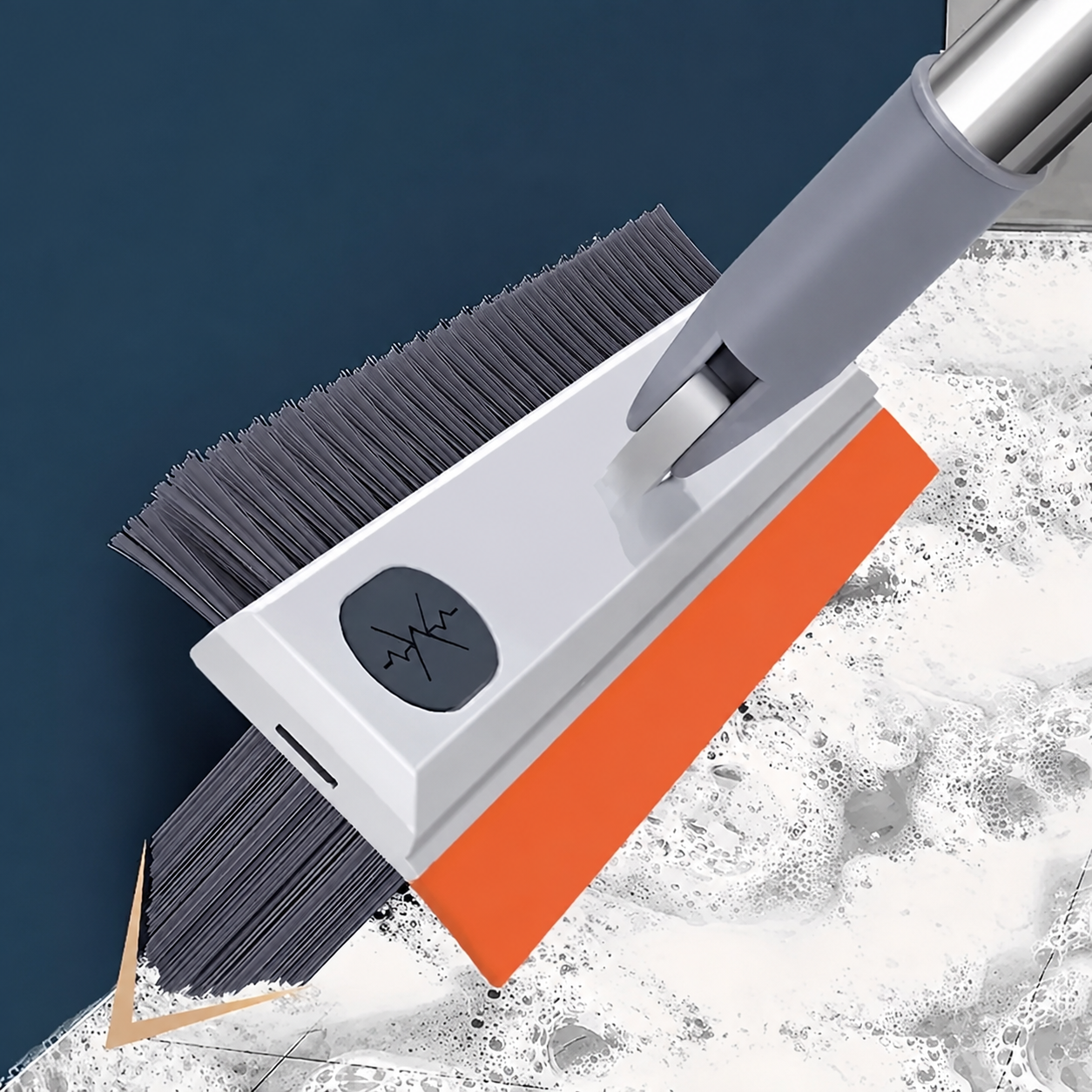 Orange 3 In 1 Toilet Bathroom Cleaning Brush