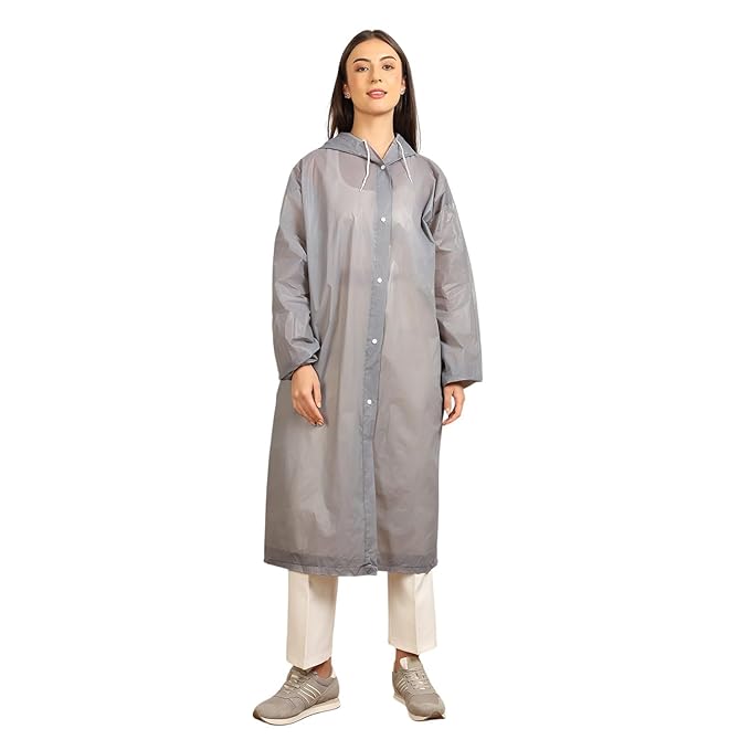 Waterproof Long Raincoat with Hood for Man & Women