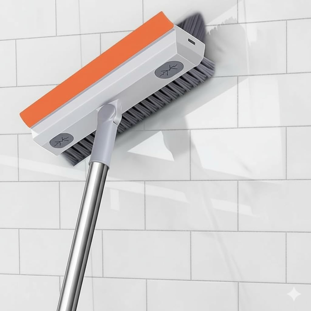 Orange 3 In 1 Toilet Bathroom Cleaning Brush