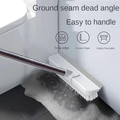 White Bathroom Cleaning Brush With Wiper 2 In 1 Tiles Cleaning Brush Floor Scrub Brush With Long Handle White Scrubbing Brush Efficient Cleaning For Wall, Kitchen, Bathroom