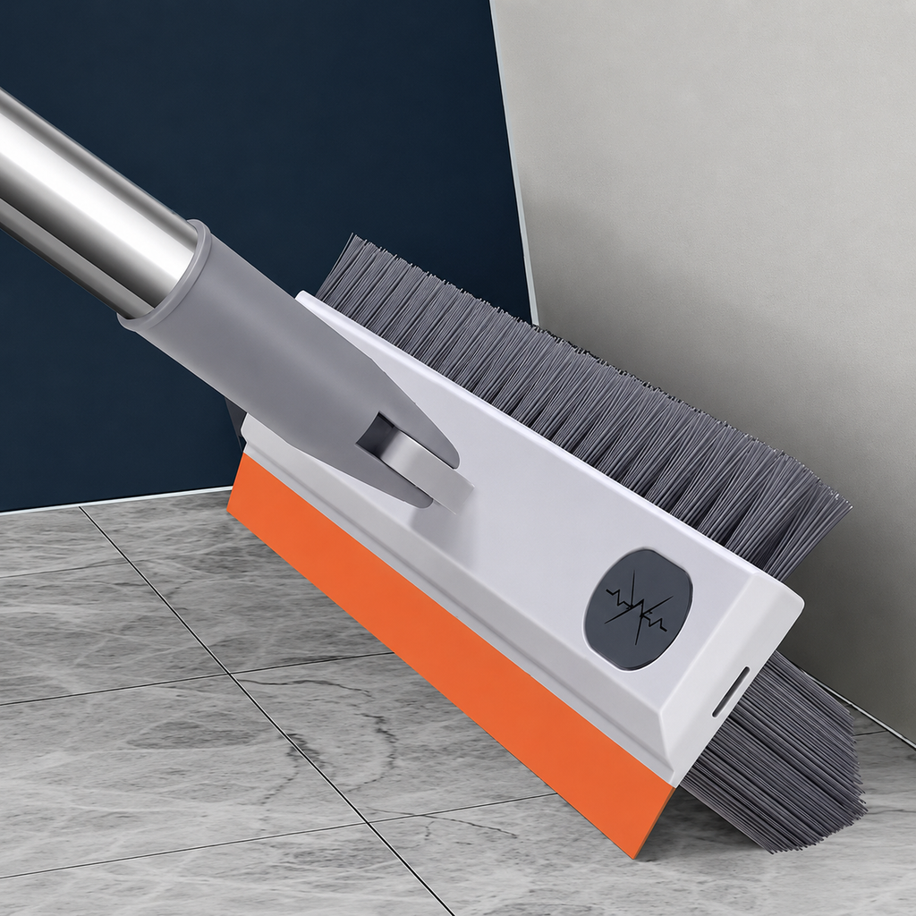Orange 3 In 1 Toilet Bathroom Cleaning Brush