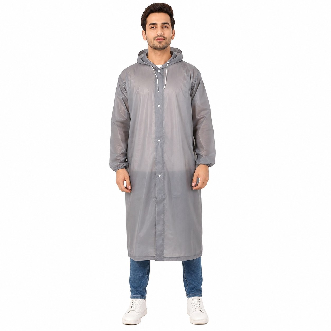 Waterproof Long Raincoat with Hood for Man & Women
